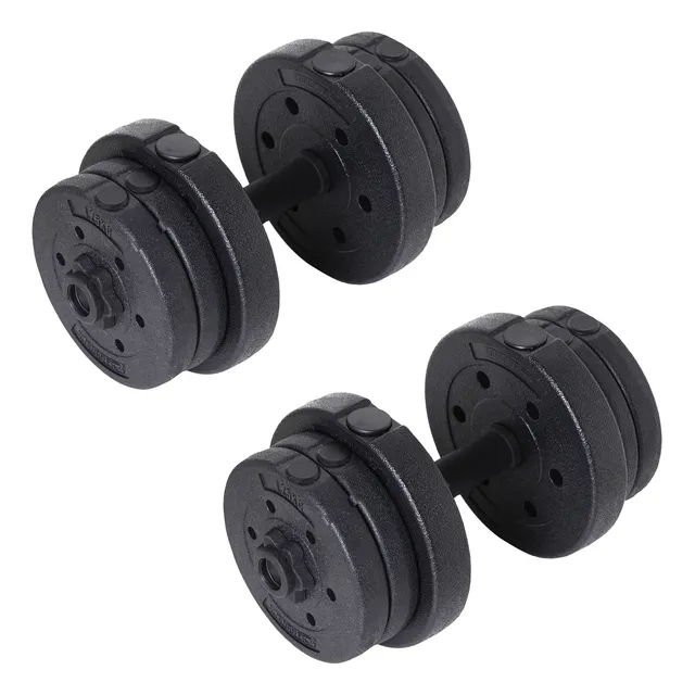 Kit Mancuernas + Discos 20 Kg A Eleccion Cromadas A Rosca