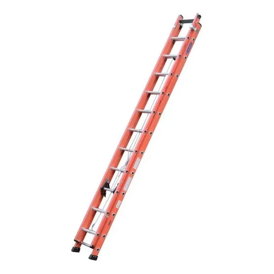 Escada 6 metros de altura Fibra De Vidro Extensível 19 Degraus Efv-19 Cogumelo Cor Laranja