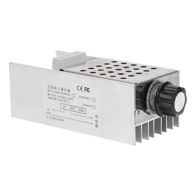 Regulador De Voltaje Scr Regulador De Voltaje 10000w Controlador De Velocidad De Ultra Alta Potencia Dimmer Termostato Para Horno Eléctrico, Calentador De Agua, Lámpara, Motor Pequeño Ac 110v 220v