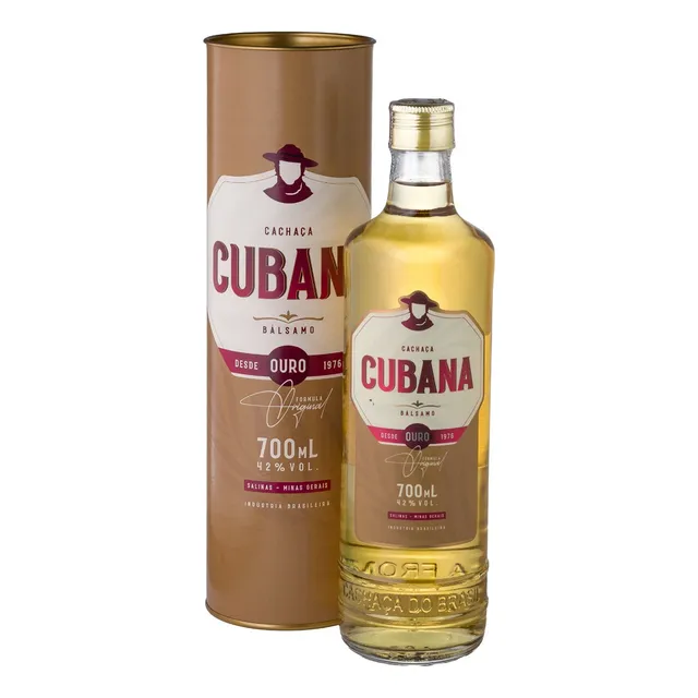 Cachaça Cubana Ouro 700ml Tradicional Mineira Salinas C/ Box