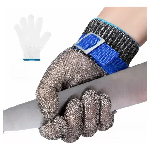 Guante Acero Inoxidable Carnicero Resistentes Al Corte L
