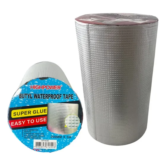 Cinta Butilo Autoadhesiva Aluminizada P/techos,fugas 20cmx5m