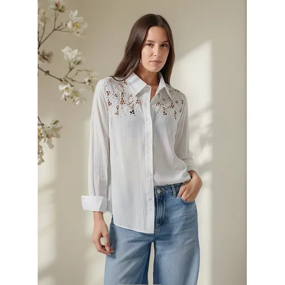 Camisa Netty Con Piedras Guk144 Arizona Guk144 Black & White