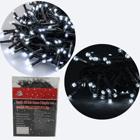 Cordão Pisca 300 Leds Decoração Prova D'água 30 Metros Natal