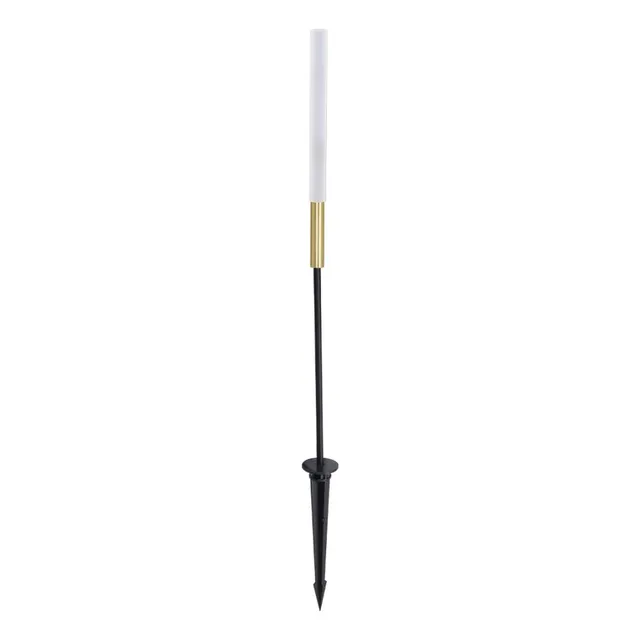 3x  Luminária Poste Sari 1w 3000k 80cm 24v Preto Ip65 Gaya