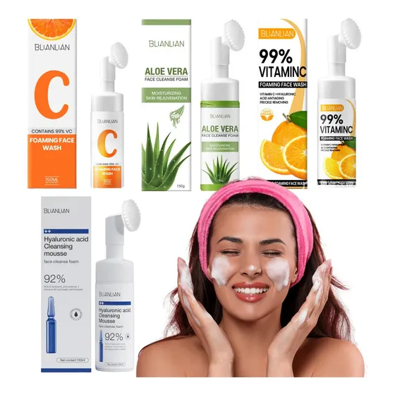 Espuma Facial Cepillo Exfoliante Ampoule Limpieza Facial F Tipo de piel Normal