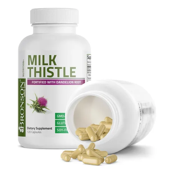 Suplemento Cardo Lechoso 1,000 Mg 120 Capsulas Bronson