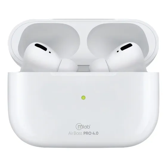 Audifono Tws Anc + Enc Air-bass Pro 4.0 Mlab 09367 Color Blanco