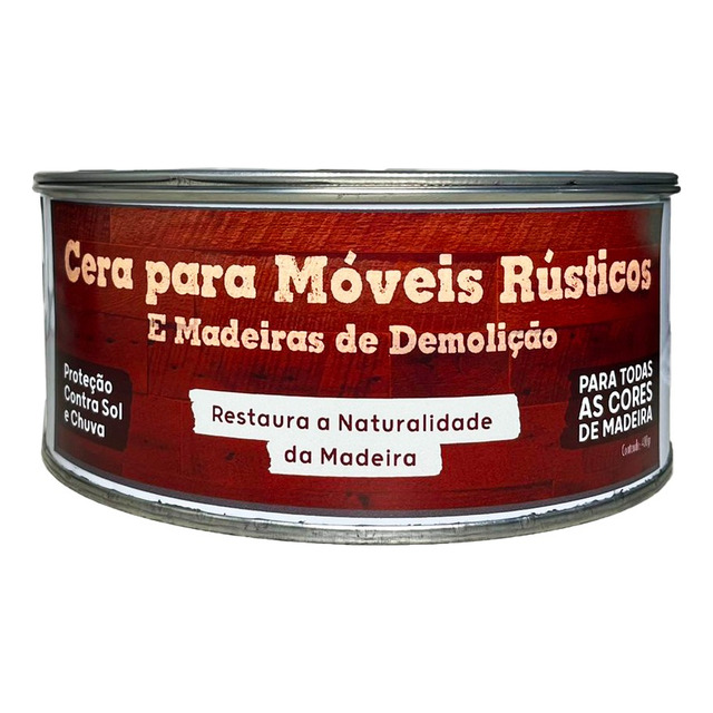 Cera Carnaúba Moveis Rústicos E Madeiras De Demolição 400gr Cera Carnaúba Moveis Rústicos E Madeiras De Demolição 400gr
