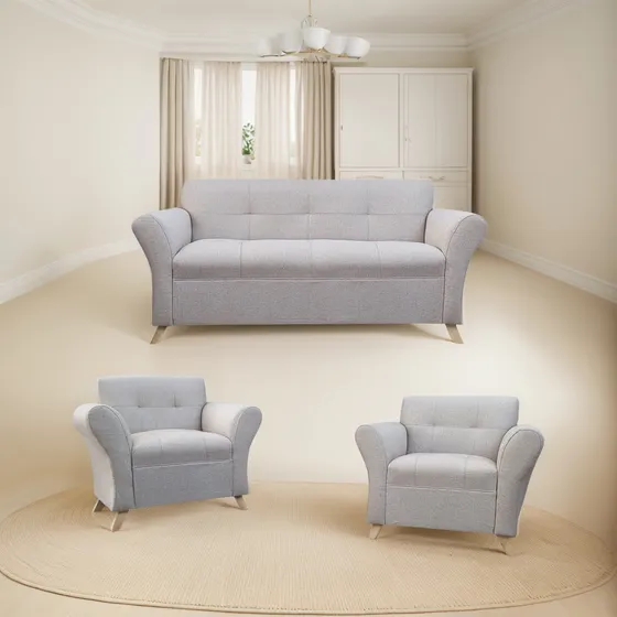 Juego De Living Sofá 3 Cuerpos + 2 Sillones Individuales