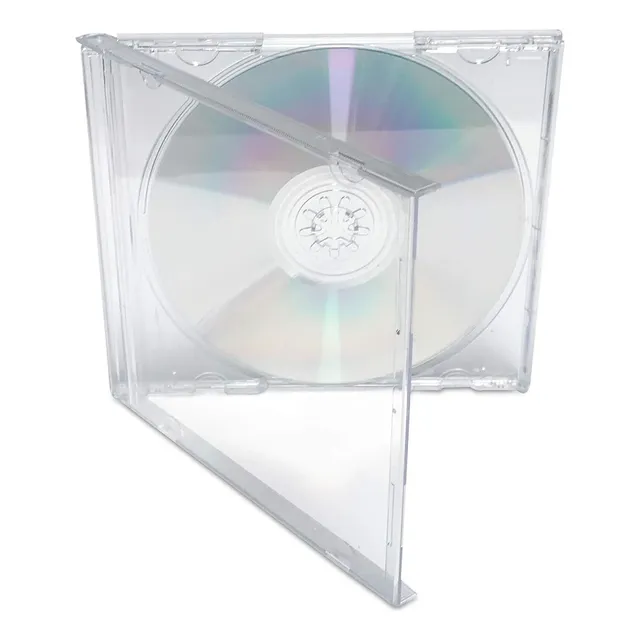 Caja Simple Para Cd / Dvd Trasparente 10.4 Mm Gruesa 10 Unid
