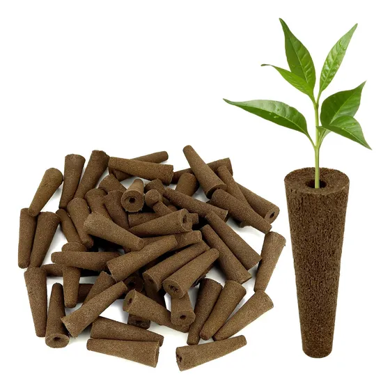 100 Esponjas De Cultivo Hidroponico Con Etiquetas Y Pinza