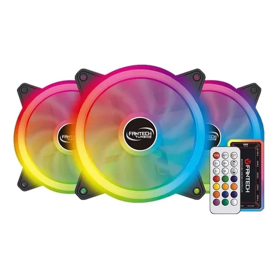 Fan Cooler Gaming Rgb Fantech Turbine Fb-301. 3pack