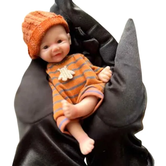 Mini Bebe Reborn De Silicona Blanda 16 Cm Con Accesorios