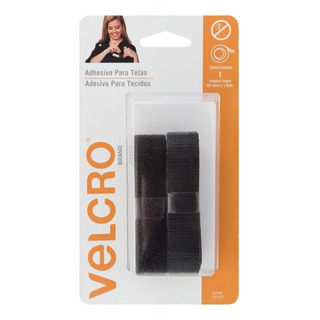 Cinta Adherible Telas Velcro ® Tira Negra Ropa Costura Color Negro Cinta Adherible Telas Velcro ® Tira Negra Ropa Costura Color Negro