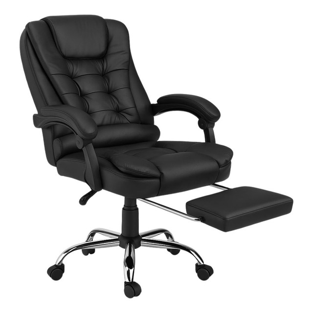 Cadeira De Escritório Itália Presidente Ergonômica Couro Sintético Encosto Ajustável Com T...