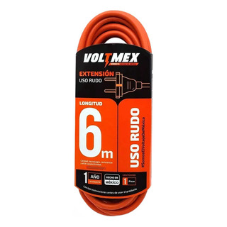 Cable Extensión Uso Rudo 3 Contactos Aterrizados De 6 Metros Cable Extensión Uso Rudo 3 Contactos Aterrizados De 6 Metros