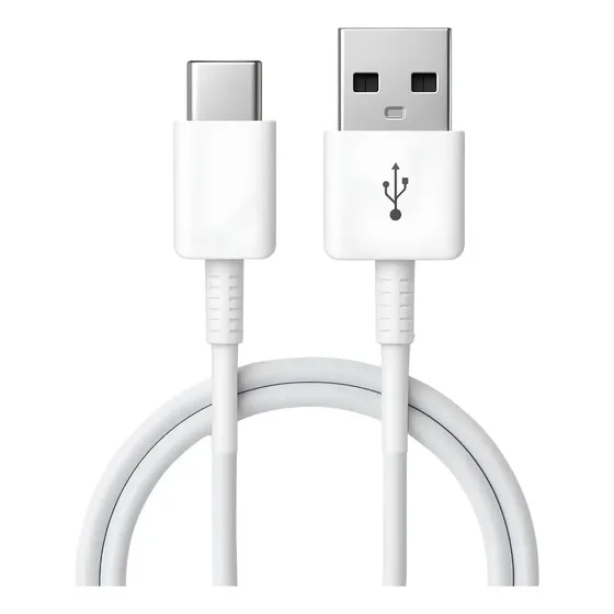 Cabo Usb-c Samsung Fast Turbo S8 S9 S10 Lite Plus Cor Branco