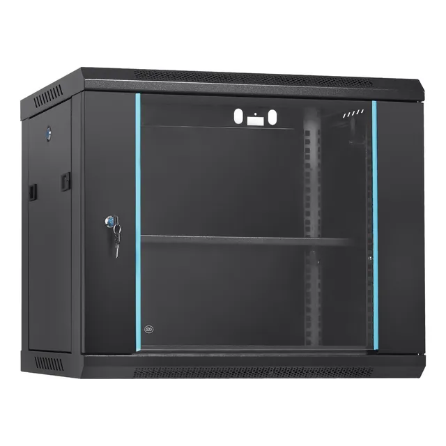 Vevor Gabinete De Servidor De Red De Pared 9u 15.5 PuLG Color Negro