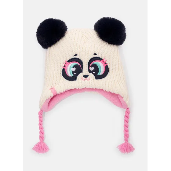 Gorro Bebê Menina Panda