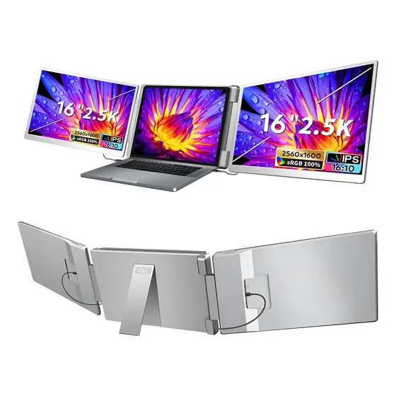 Extensor De Pantalla Portátil De Doble Pantalla De 16in 2.5k 16 In 2.5k