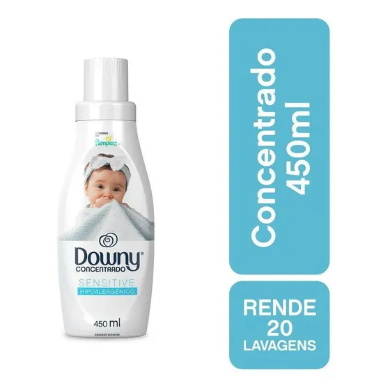 Amaciante Concentrado Downy Sensitive Roupa De Bebê 450 Ml