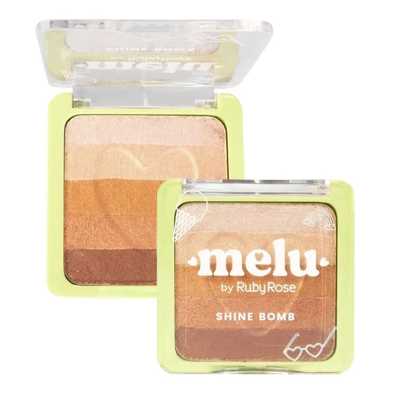 Iluminador para tarta de manzana Shine Bomb Melu, color rosa rubí