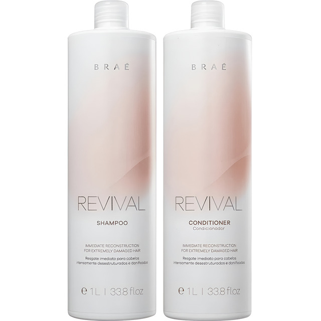 Kit Shampoo E Condicionador 1l Revival Braé Profissional Kit Shampoo E Condicionador 1l Revival Braé Profissional