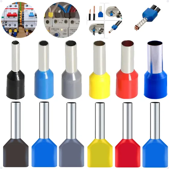 Terminais Tubular Ilhós Simples Duplo 1,5 2,5 4,0 6,0 10 16