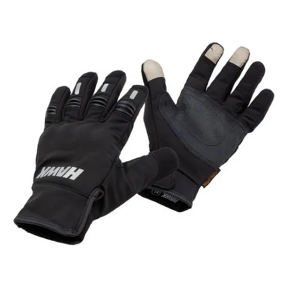 Guantes Moto Hawk Night Rider Termicos Tactil Color Negro Talle XXL