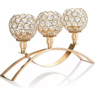 Candelabro Portavelas Cristal Para Decoración De Mesa 3brazo Candelabro Portavelas Cristal Para Decoración De Mesa 3brazo