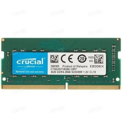 Memoria Ram So-dimm 4gb Ddr4 Pc4-2666mhz  Marca Crucial