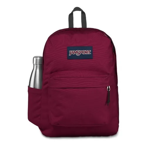 Mochila Jansport Superbreak Urbana Unisex Color Russet Red Diseño De La Tela Liso