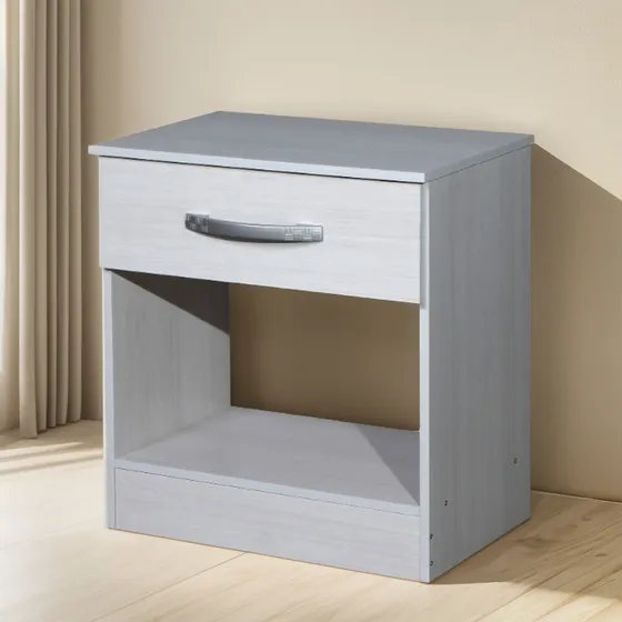 Mesa Mesita De Luz Melamina 1 Cajón 50x45x30 Cm Cajonera 