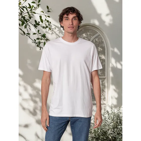 Polera Hombre Premium Cuello Redondo 100% Algodón Uv+pro