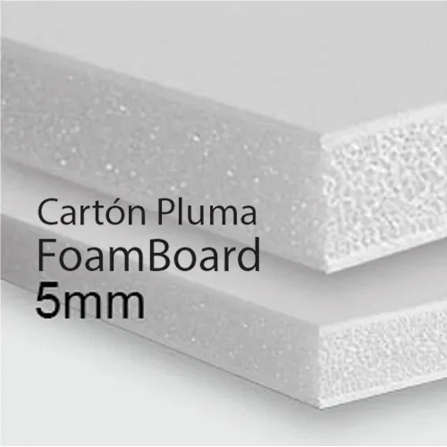 Carton Pluma 5mm 50x70cms ( 5 Unidades )