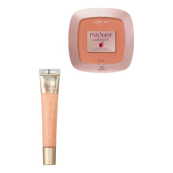 Lóreal  Set  Brillo Labial Colour Riche + Rubor Paradise