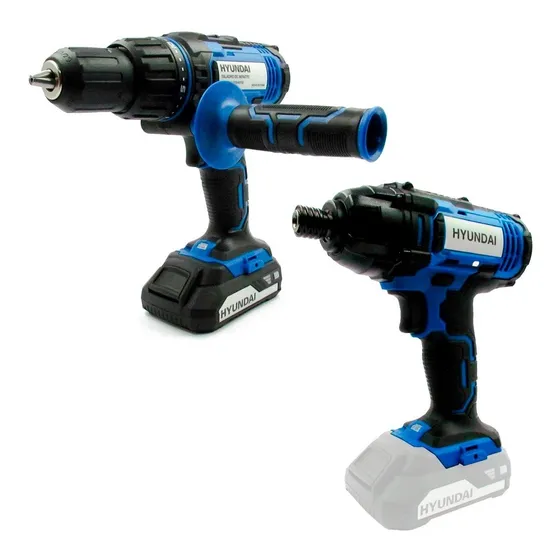 Kit Taladro Percutor + Atornillador 20v Hyundai - Ferrejido