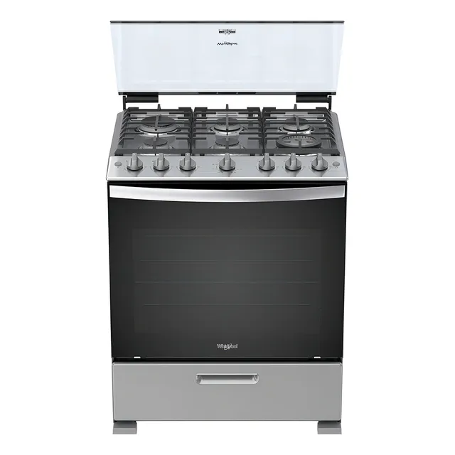 Estufa Xpert Flamma Al Piso Whirlpool 6 Quemadores Color Gris