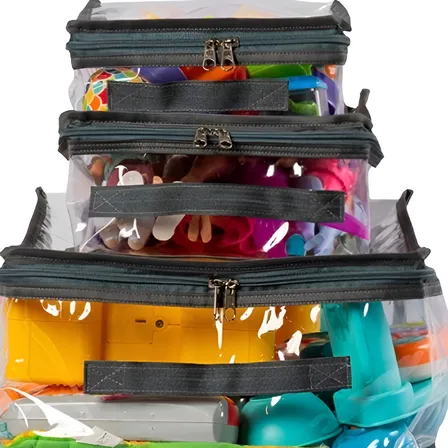 3 Organizadores Multifuncionais Brinquedos Pmg Guarda Roupa