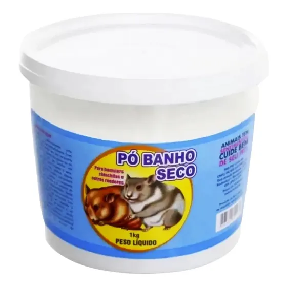 Banho Seco Em Pó Para Pet Chinchila E Hamster 1 Kg #envio Já