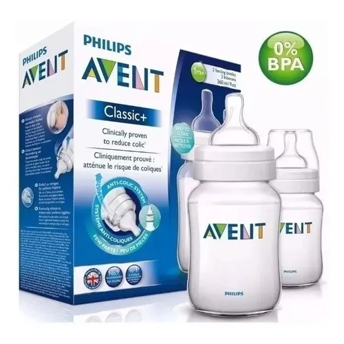 Kit 2 Mamadeiras 125/260ml Classic Cristal - Philips Avent