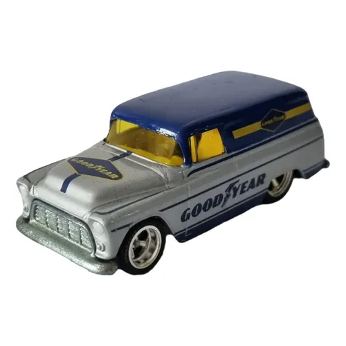 Miniatura Hot Wheels 55 Chevy Panel Goodyear Real Riders