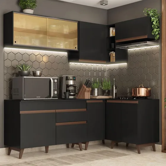 Madesa Gabinete De Cocina Integral Completa De Esquinero Nn