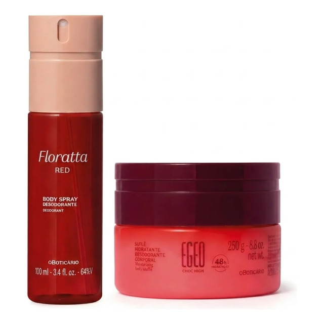 Combo Floratta Red E Egeo Choc High: Body Spray 100ml + Sufl