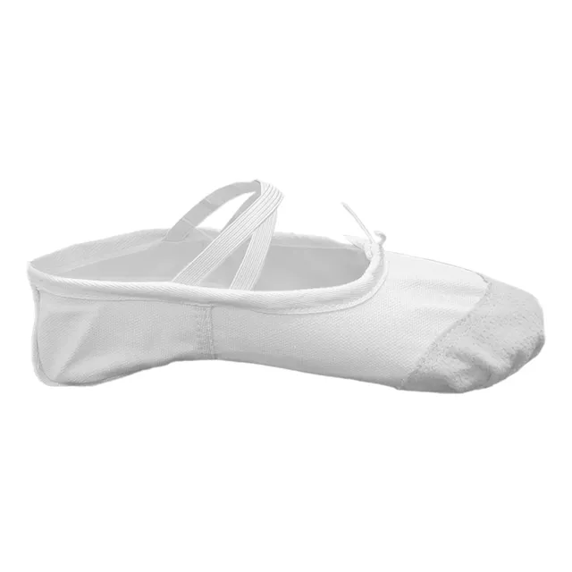 Zapatilla Ballet Lona Puntera Cuero Rosa Danza -tuproductouy
