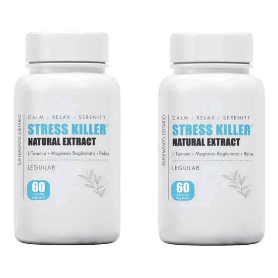 Stress Killer Suplemento Magnesio Bisglicinato + Teanina X 2