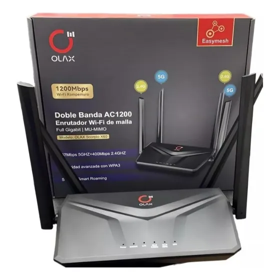 Routers Ac1200 Gigabit 5ghz+2.4ghz Olax Scorpio X60