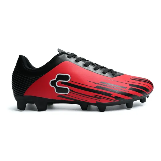 Taquetes Charly Black-red Hombre Fútbol Soccer Pasto