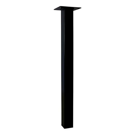 1 Pé De Ferro Quadrado P/ Mesa 75cm Aço Forte Multiuso Promo Cor Preto
